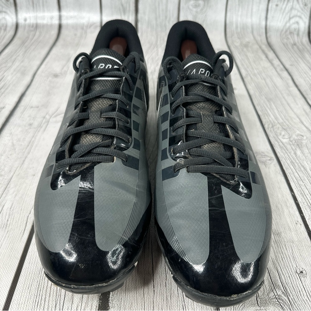 Nike Vapor Edge Shark Football Cleats Black White Grey DQ5114-001 Mens Size 10.5